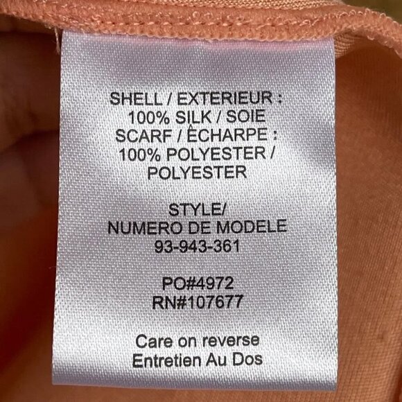 Alice + Olivia Slip  Peach Silk Dress large - Picture 8 of 12